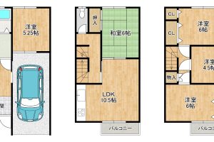 寝屋川市 点野 ５丁目　中古 戸建