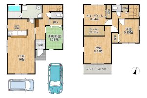 交野市 幾野 ２丁目　新築 戸建　１号棟