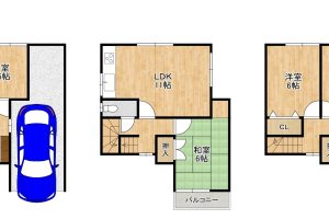 枚方市 津田東町 １丁目　中古 戸建