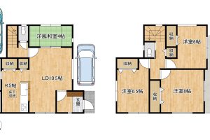 枚方市 長尾元町 ３丁目　新築 戸建　２期　１号棟