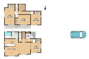 枚方市 楠葉中之芝　  E号棟       新築 戸建